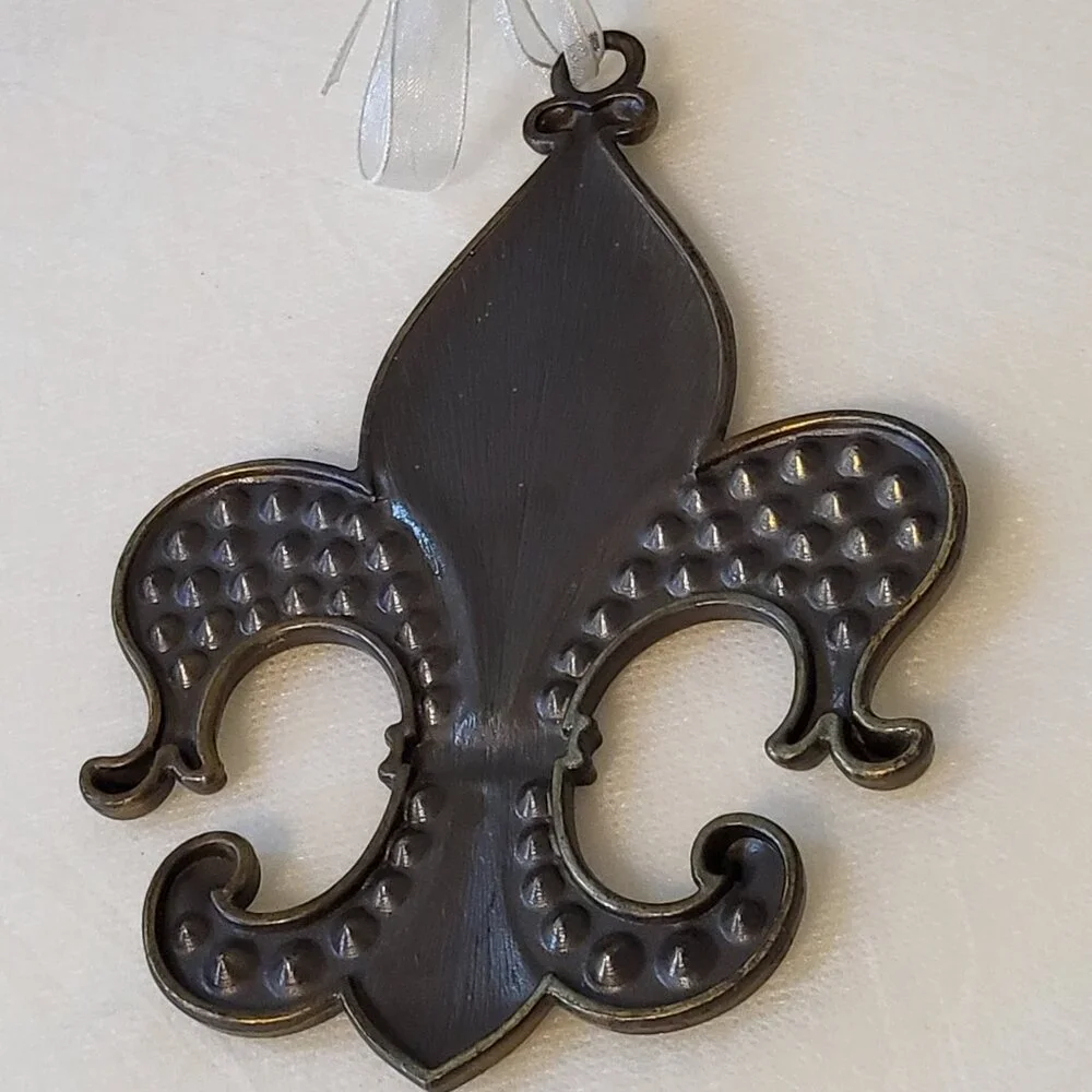 Fleur de Lis Ornament Christmas Tree Hanging Decoration NOLA Saints